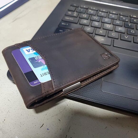 Mens Wallets slim Front Pocket RFID Blocking Card Holder Minimalist Mini - Picture 1 of 10